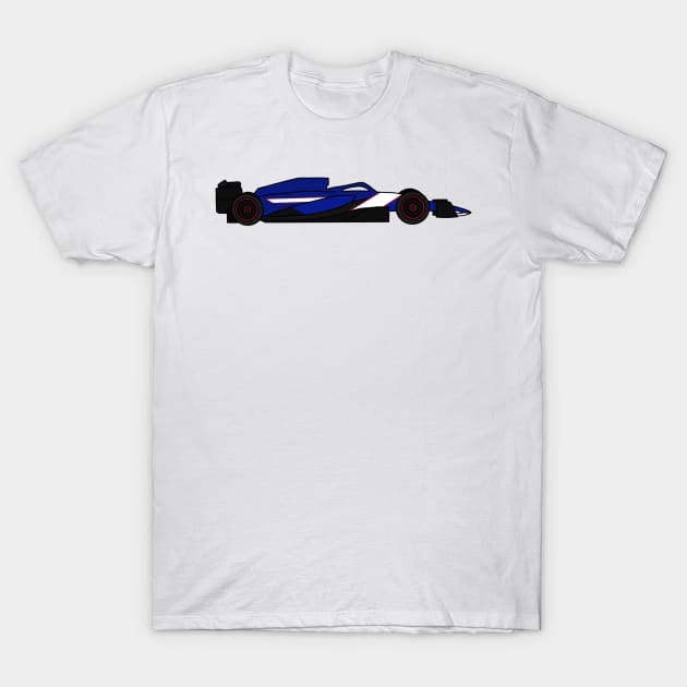 Blue and White 2024 Livery T-Shirt by CalliesArt